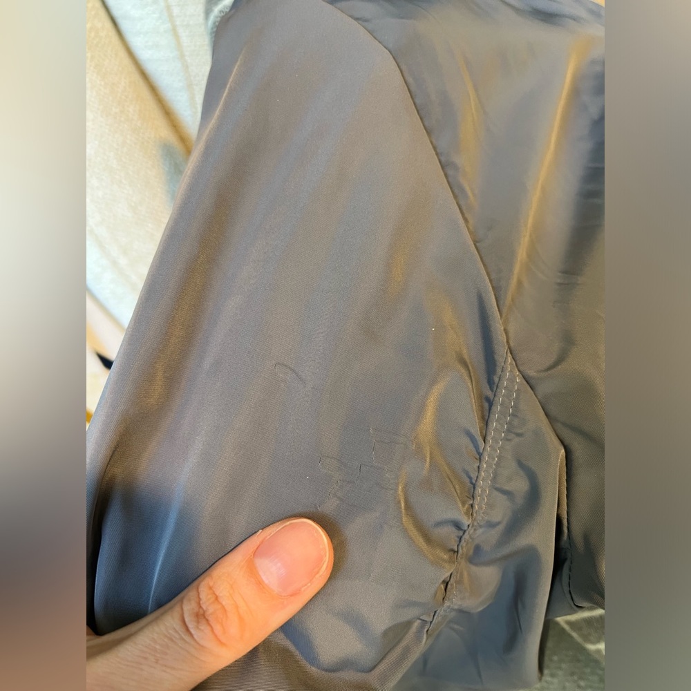 ATHLETA Wayfarer Bomber Jacket Performance Workout Gym Sporty Gray Blue … - Picture 16 of 16